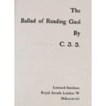 ° ° Wilde, Oscar - The Ballad of Reading Gaol, 4th edition, 8vo, cloth, Leonard Smithers, London,