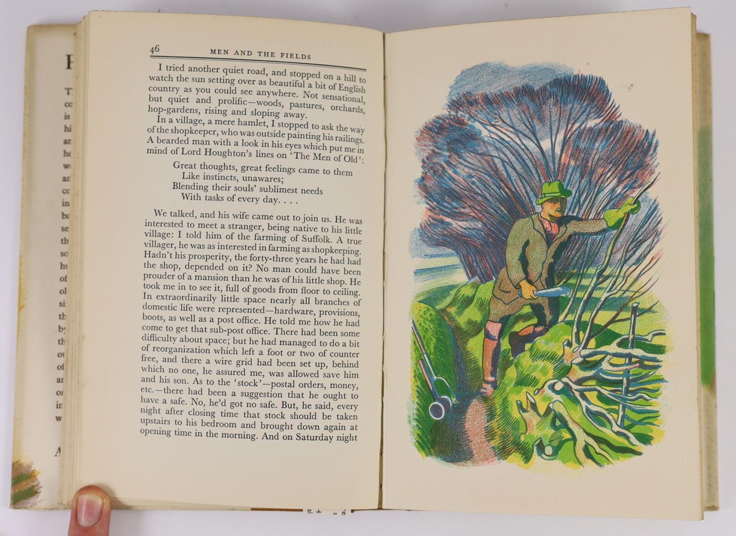 ° ° Bell, Adrian - Men and the Fields. 1st edition. Complete with 6 lithographic plates by John - Image 5 of 8