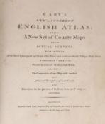 ° ° Cary's New and Correct English Atlas.... engraved title and dedication, hand coloured maps of