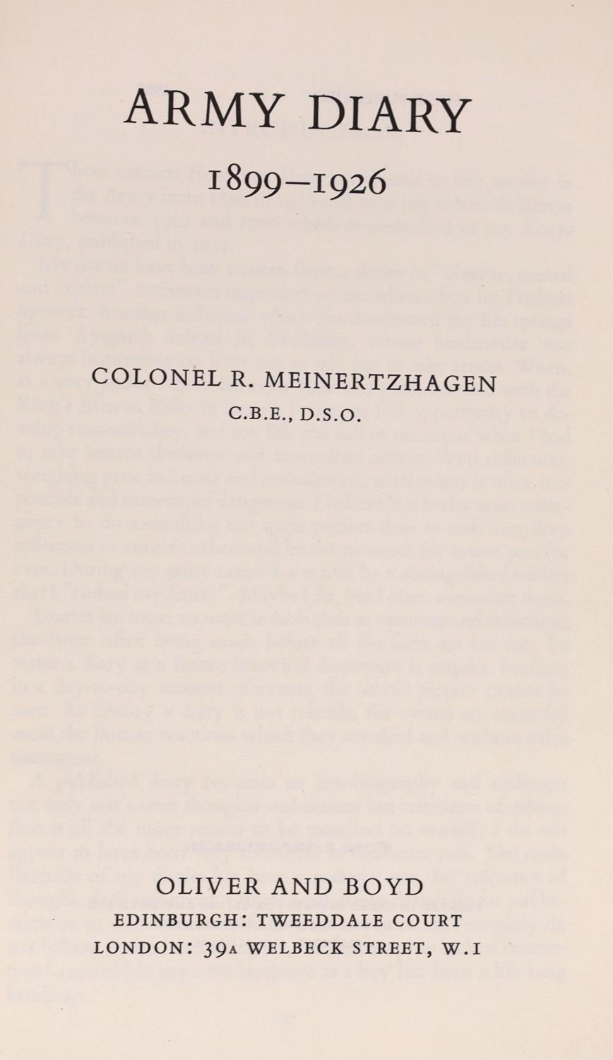 ° ° Meinertzhagen, Colonel Richard. Kenya Diary 1902 – 1906. Edinburgh & London, 1957. Original - Image 2 of 5