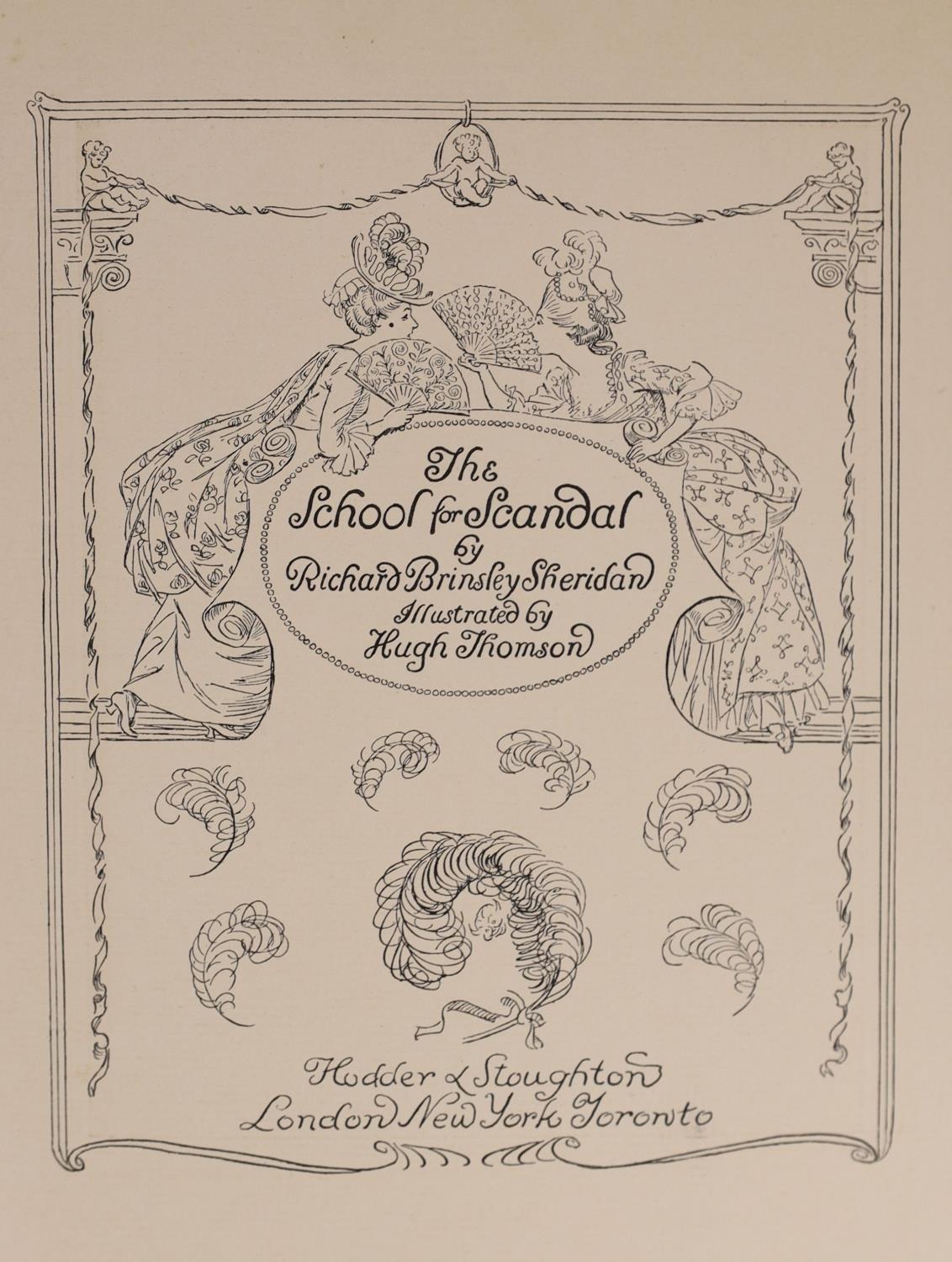 ° ° Sheridan, Richard Brinsley - The School for Scandal,de luxe edition, one of 350, signed and - Image 2 of 6