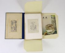 ° ° William Blake - Book of Job, 21 facsimile plates, one of 100, half cloth folio, plates 18 x