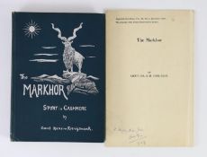 ° ° Koenigsmarck, Count Hans von. The Markhor Sport in Cashmere. London, 1910. Original blue