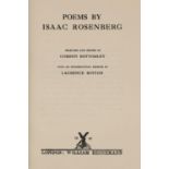 ° ° Rosenberg, Isaac [and] Bottomley, Gordon [ed.] - Poems by Isaac Rosenberg. 1st ed. Complete with
