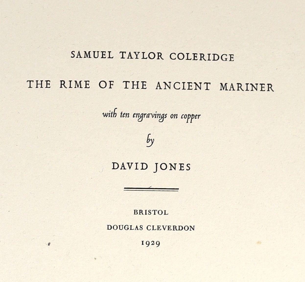 ° ° Coleridge, Samuel Taylor - The Rime of the Ancient Mariner. Limited edition, No. 300 of 400.