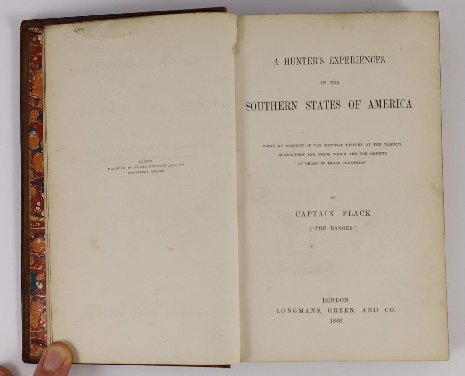 ° ° [St. John, Percy Bolingbroke]. A Hunter’s Experiences in the Southern States of America. Being - Image 2 of 2