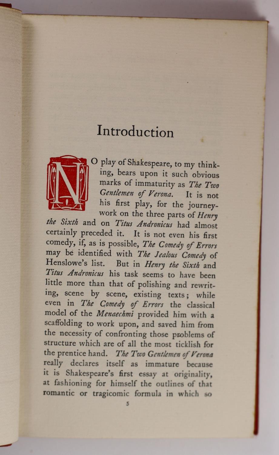 ° ° Shakespeare, William. Chambers, E. K. [ed.] - The Red Letter Shakespeare. 16 vols. (of 39). - Image 4 of 4