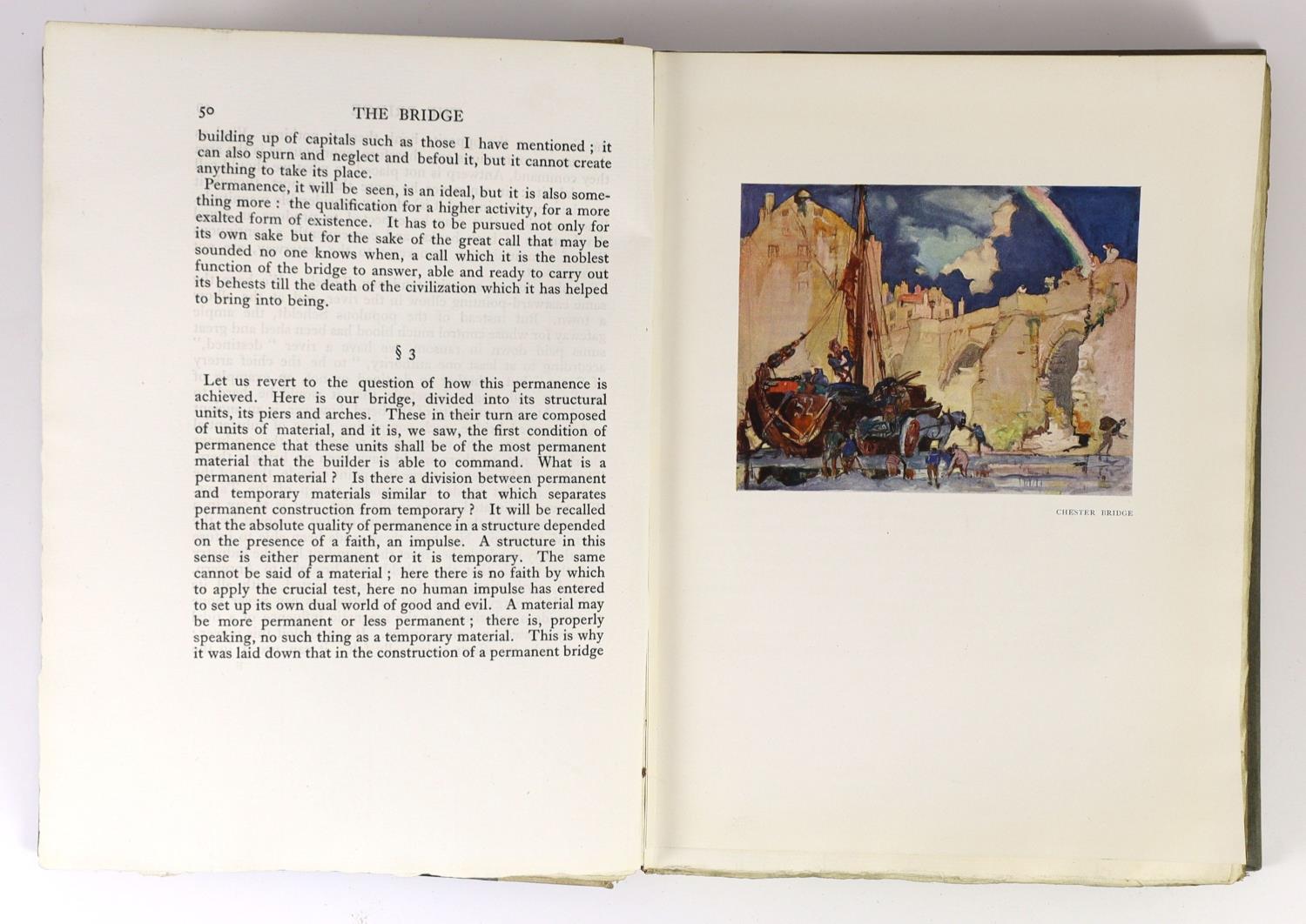 ° ° Barman, Christian - The Bridge, one of 125, illustrated by Frank Brangwyn, 4to, half cloth, with - Image 3 of 5