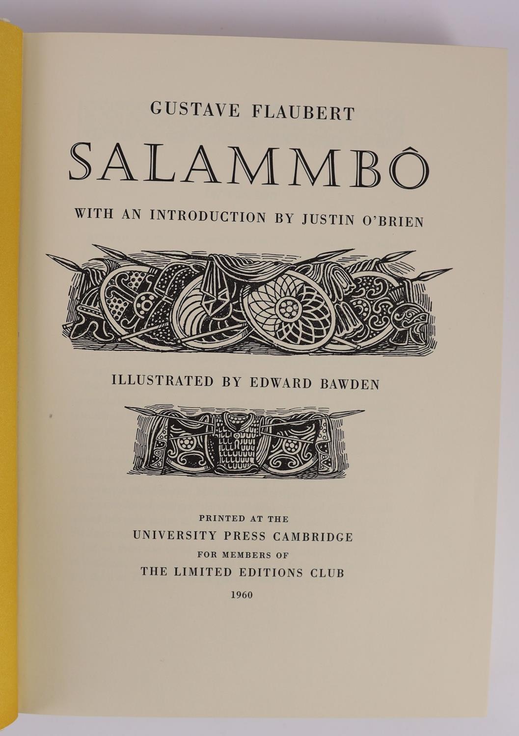 ° ° Flaubert, Gustavo - Salammbo, one of 1500, signed and illustrated by Edward Bawden with 8 - Image 2 of 3