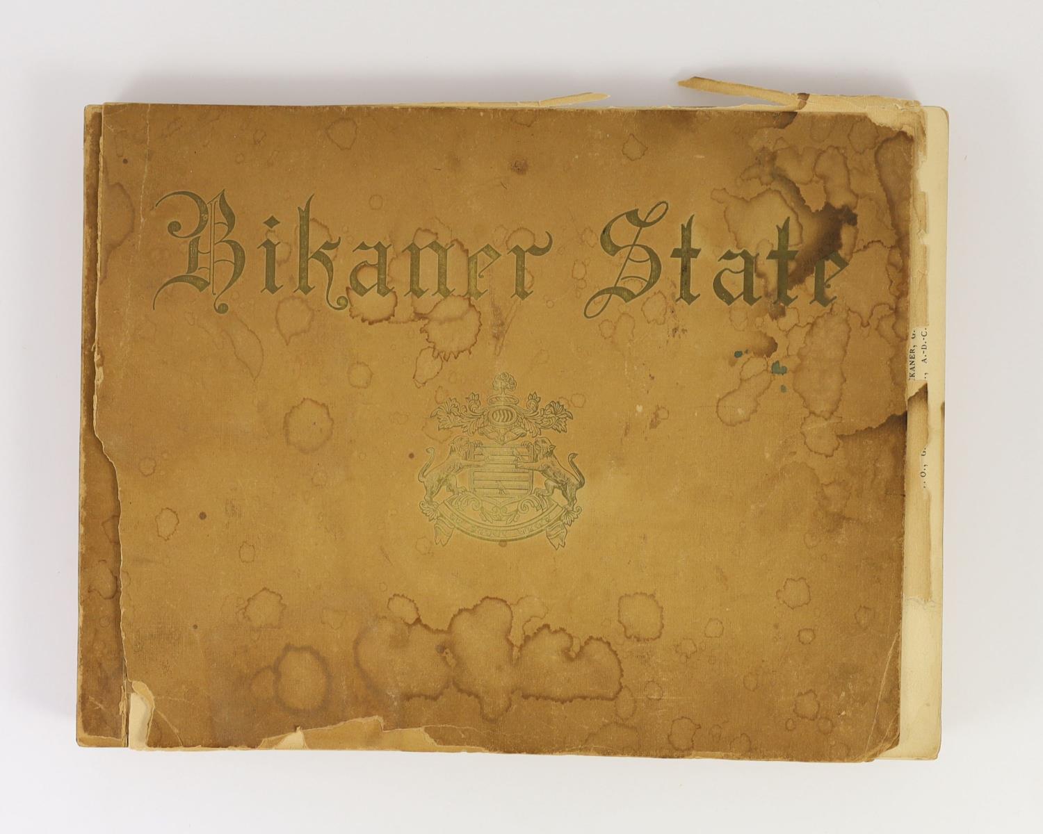 ° ° Bikaner State. Oblong folio, Editions de Luxe, Paris, n.d. [c.1930]. 50 leaves of sepia