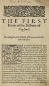 ° ° (Clapham, Henoch-The Historie of England. The first booke) -lacks title and prelims., engraved