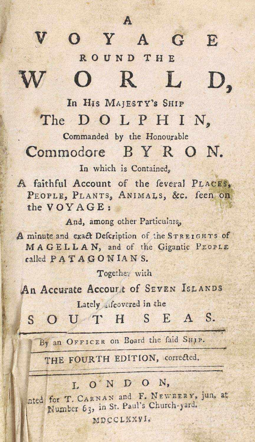 ° ° Byron, John (1723-1786); Clerke, Charles (attributed to) - A Voyage Round the World, in His