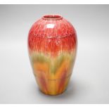 A Bretby flambe vase, impressed no 2217, 18.5cm