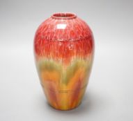 A Bretby flambe vase, impressed no 2217, 18.5cm