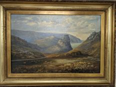 M.A. Perreau Fl. 19th century, oil on canvas, Valley of the Rocks, Lynton, North Devon, signed and