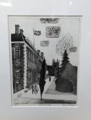 Julian Trevelyan (1910–1988), etching, Marlborough College 1963, signed, 19/75, 50 x 37cm