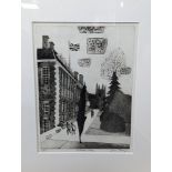 Julian Trevelyan (1910–1988), etching, Marlborough College 1963, signed, 19/75, 50 x 37cm