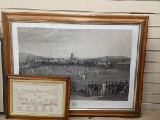 Phillips after Drummond, lithograph, 'The Cricket Match between Sussex and Kent at Brighton', 70 x
