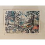 Chris Lebeau (1878-1945), etching, ‘La Place Du Tertre! Montmatre’, early / mid 20th century,