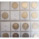 Seven albums of Queen Elizabeth II decimal coinage most brilliant UNC including scarce 50p coins, £2