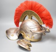 A reproduction Centurion helmet