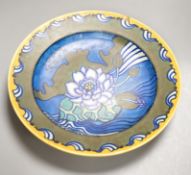 A Gouda ‘Bloem’ polychrome charger - 31.5cm wide