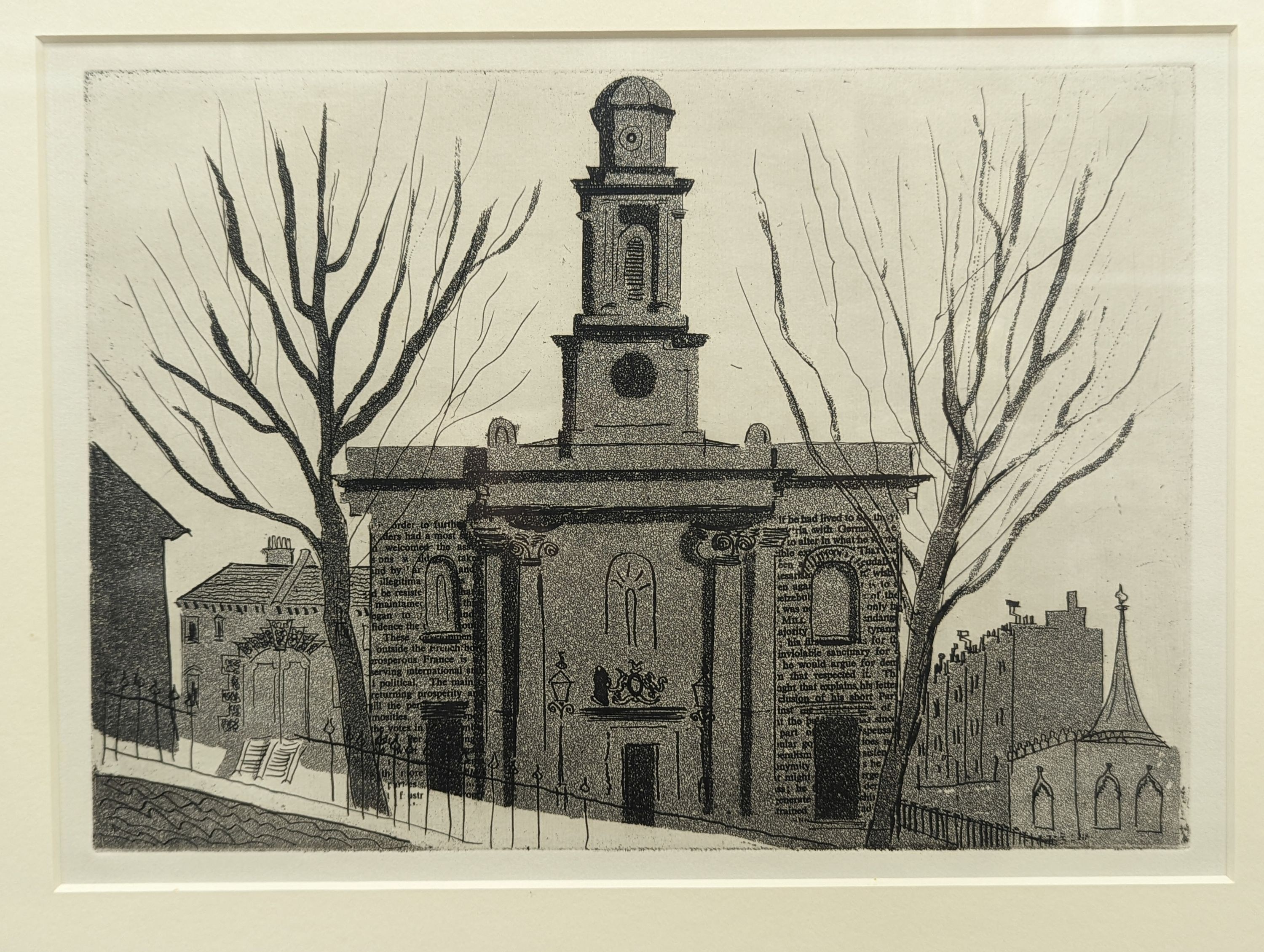 John Piper (1903-1992), etching and aquatint, ‘The Chapel of St George, Kemptown’, from the Brighton