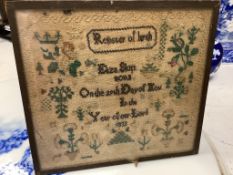 An unusual William IV ‘Register of birth’ small sampler together with four other samplers ranging in