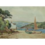 Harry Watson, watercolour, Estuary view, signed, 24 x 34cm
