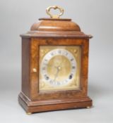 An Elliott burr walnut mantel clock - 27cm high