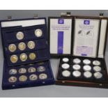 A cased collection of 15 Queen Elizabeth the Queen Mother 1994 proof silver coins, three QEII