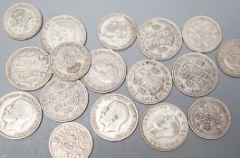 A 1976 French 50 Francs, and a collection of George V to QEII UK florins, shillings and threepence