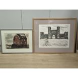 David Gentleman (b.1930), two lithographs, Sham Castle, 55/100 and Woodbridge Tidemill, both