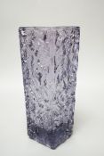 A Whitefriars style amethyst glass vase - 25cm high