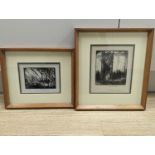 Frank William Brangwyn (1867-1956), two monochrome prints, 14 x 12.5cm, 9 x 12.5cm