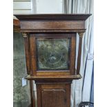 An 18th century oak 30 hour longcase clock with brass dial marked Richard Boyfield, Great Dalby,