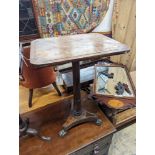 A Regency brass inlaid wine table, width 51cm, depth 40cm, height 75cm