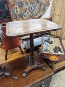 A Regency brass inlaid wine table, width 51cm, depth 40cm, height 75cm