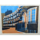 Geoffrey Elliott (1935-), screen print, Royal Crescent, Brighton, signed in pencil, 73/75, 47 x