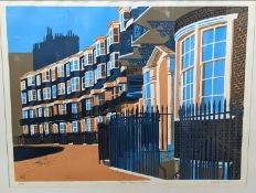 Geoffrey Elliott (1935-), screen print, Royal Crescent, Brighton, signed in pencil, 73/75, 47 x