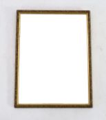 A rectangular giltwood and gesso wall mirror, width 41cm height 54cm