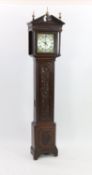 A George III oak cased thirty hour longcase clock, by Price Evans, Salop, the 28cm dial with