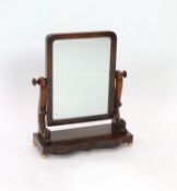 A Victorian mahogany toilet mirror, width 45cm height 54cm