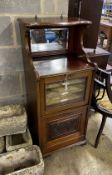 A Victorian mahogany music cabinet, width 46cm, depth 39cm, height 114cm