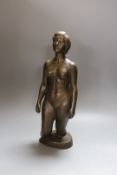 A bronze figure of a nude signed VN - 41cm high