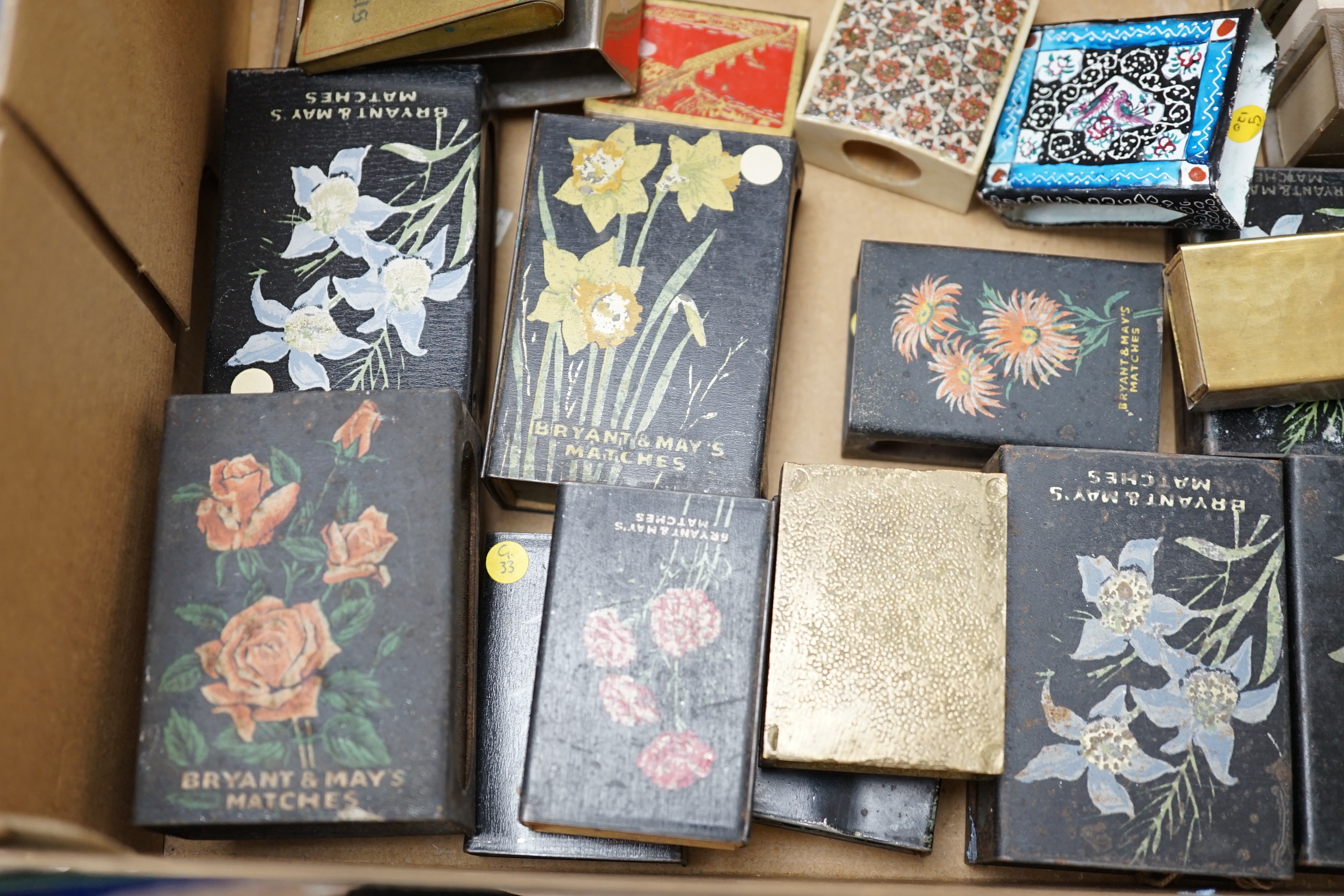 A collection of advertising and other enamelled metal match box holders - Image 7 of 8