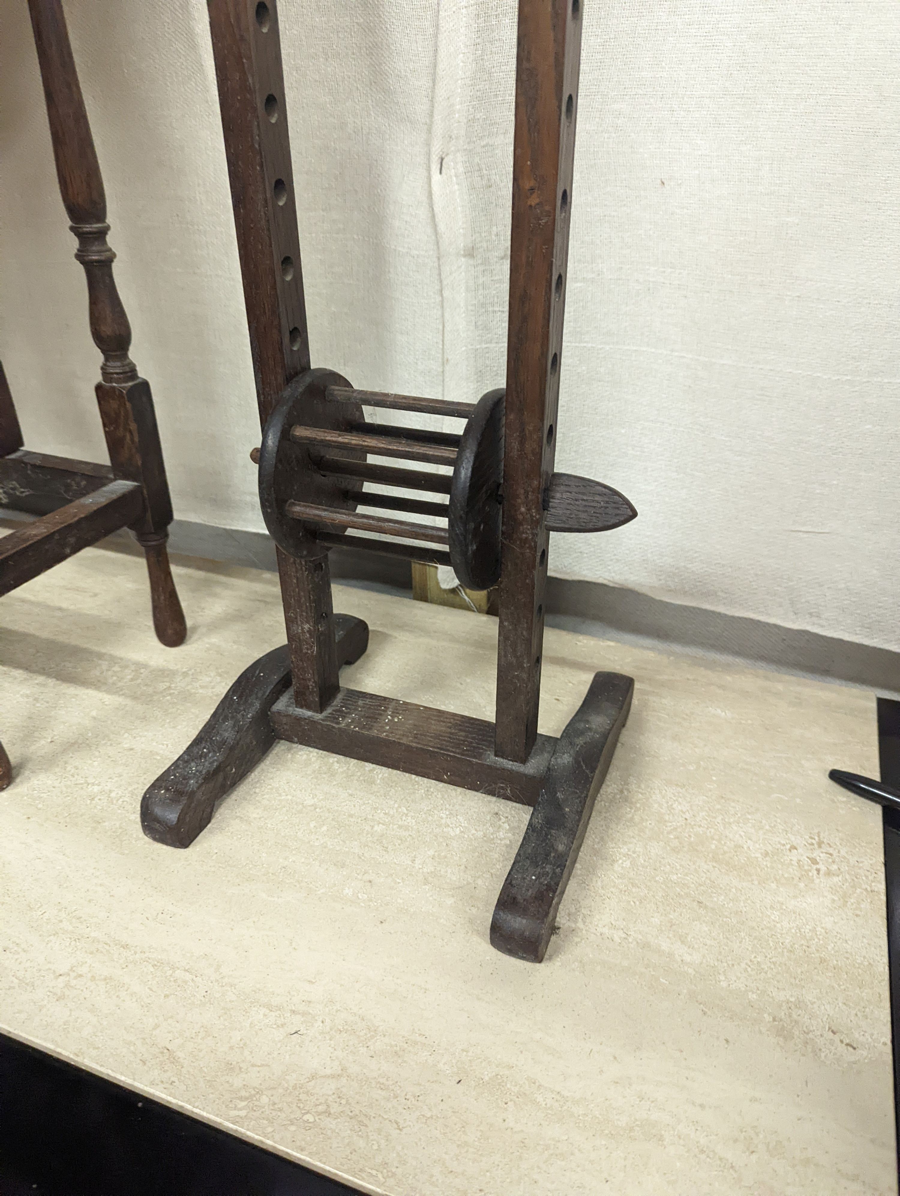 A Sutherland spider leg table and bobbin/wool winder, height 105cm - Image 4 of 5