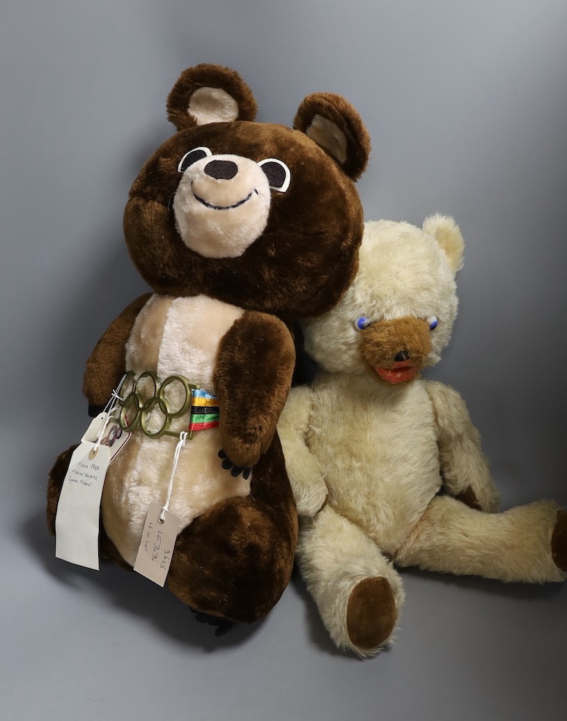 Misha by Dakin Olympic mascot bear, 47cm, Merrythought Guardsman, and two other bears - Image 4 of 4