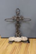 A Victorian cast iron ‘Neptune’ pattern stick stand 80cm