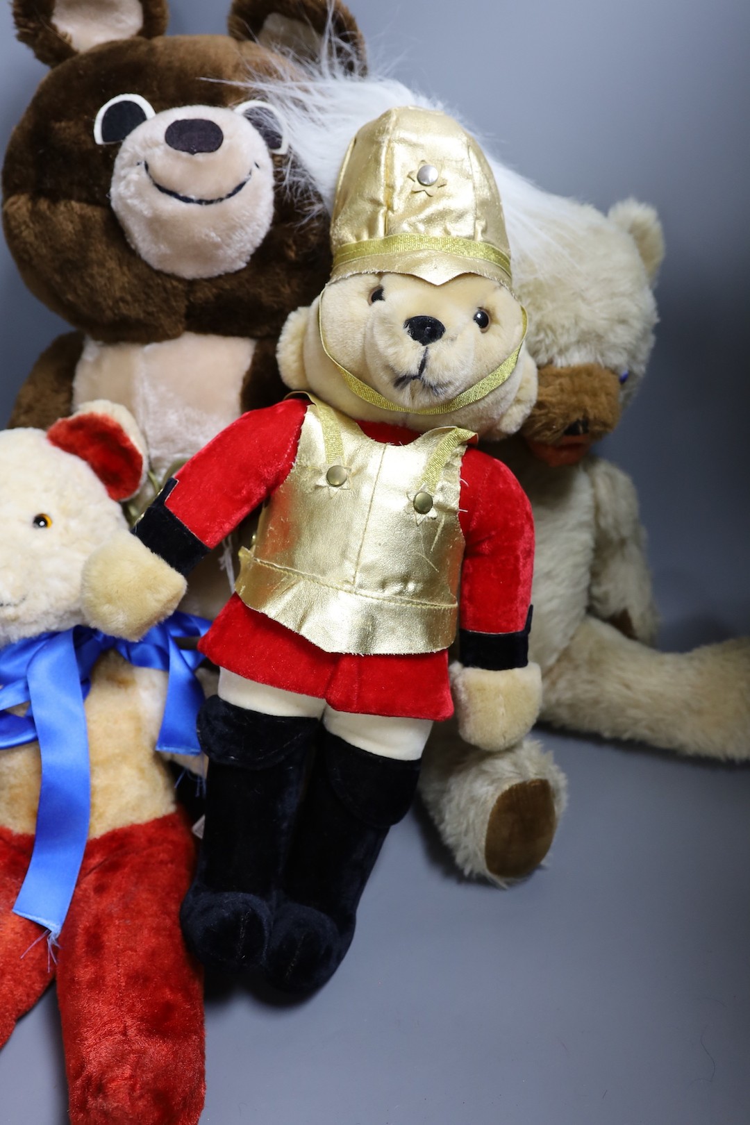 Misha by Dakin Olympic mascot bear, 47cm, Merrythought Guardsman, and two other bears - Image 3 of 4